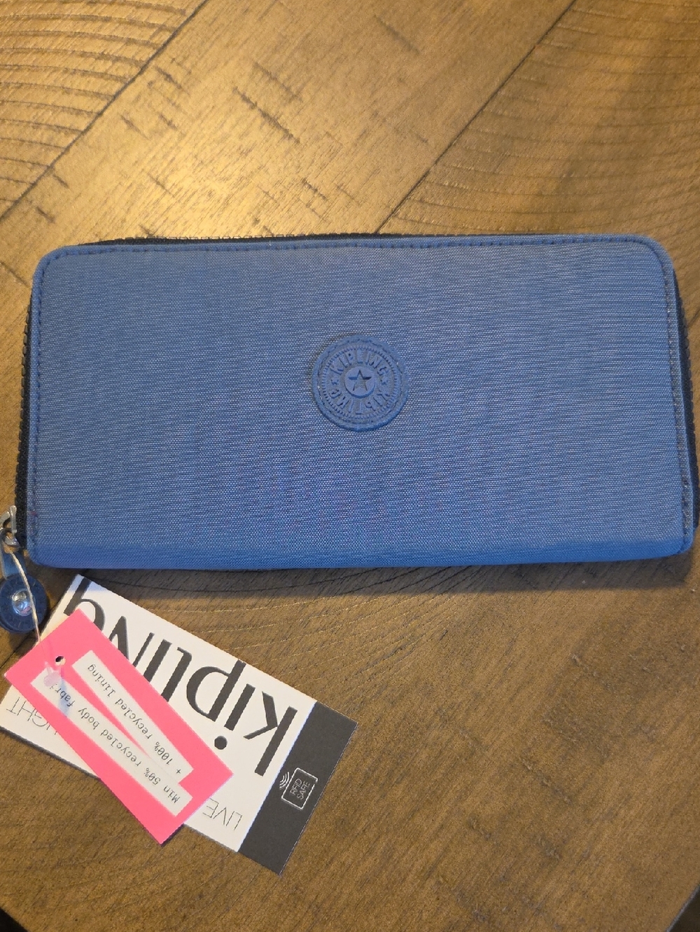 Kipling Money World Wallet Blue Lover NWT